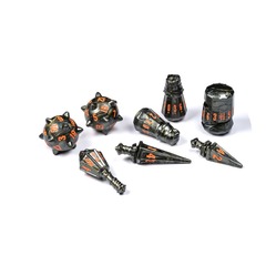 Polyhero Warrior Dice Set - Steel Grey